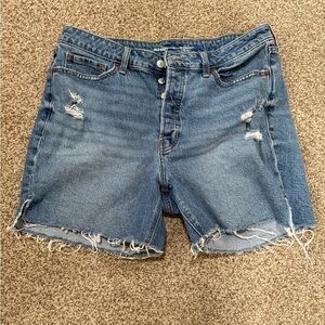 Old Navy Blue Jean Shorts Distressed Cut-Off Style